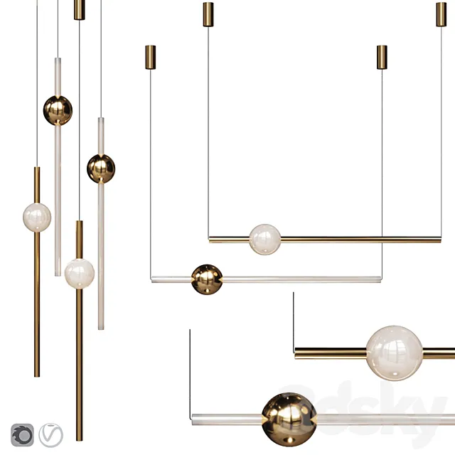 Pendant lamp Lee Broom ORION GLOBE LIGHT POLISHED GOLD 3D Model Pendant lamp Lee Broom ORION GLOBE LIGHT POLISHED GOLD 3D Model