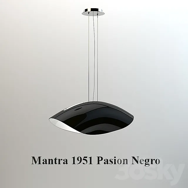 Pendant lamp Mantra 1951 Pasion Negro 3D Model Pendant lamp Mantra 1951 Pasion Negro 3D Model
