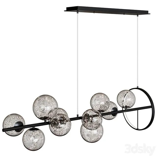 Pendant lamp Modern 10-Light Chandelier 3D Model Pendant lamp Modern 10-Light Chandelier 3D Model