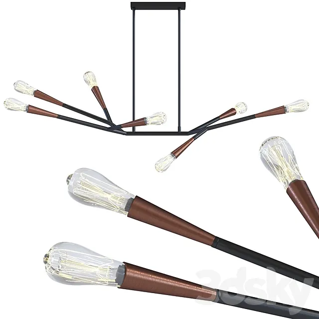 Pendant Lamp Monte Carlo Sette adjustable 3D Model