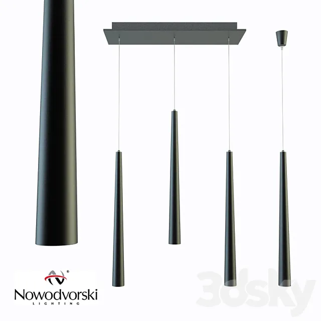 Pendant lamp Nowodvorski QUEBECK black III_I 3D Model Pendant lamp Nowodvorski QUEBECK black III_I 3D Model
