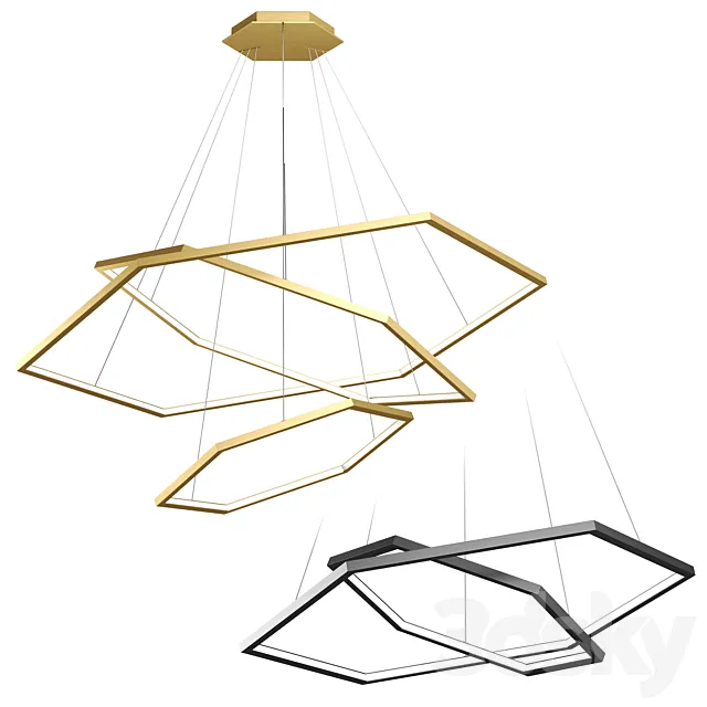 Pendant lamp PDNT Six 2 + Six 3 (Centersvet) 3D Model Pendant lamp PDNT Six 2 + Six 3 (Centersvet) 3D Model