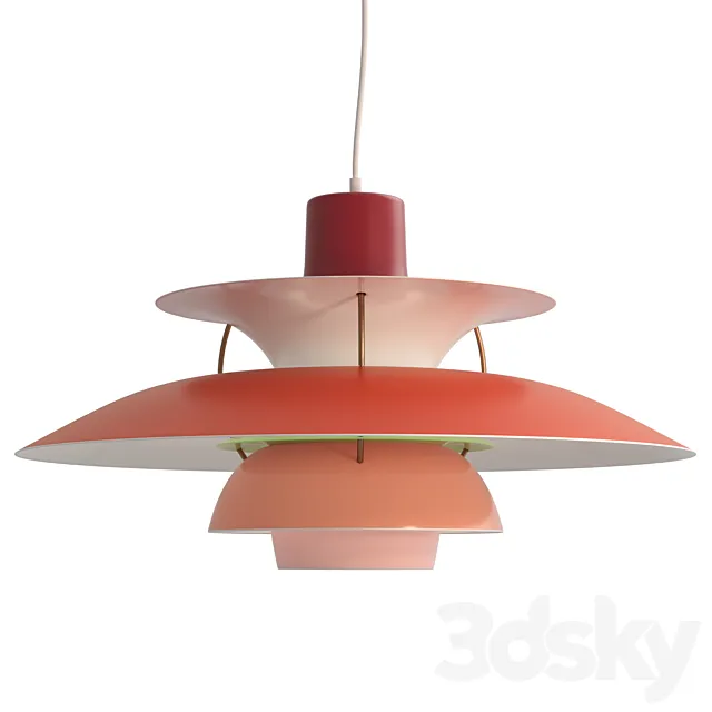 Pendant lamp PH 5 – Louis Poulsen 3D Model Pendant lamp PH 5 – Louis Poulsen 3D Model