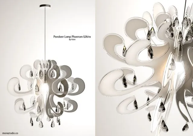 Pendant Lamp Phantom White 3D Model