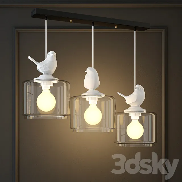 Pendant lamp provence bird pendant angle 3 3DModel Pendant lamp provence bird pendant angle 3 3DModel