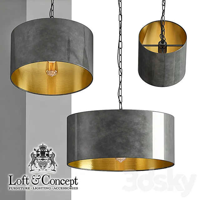 Pendant lamp RH Antiqued Metal Drum Pendant lamp 3D Model Pendant lamp RH Antiqued Metal Drum Pendant lamp 3D Model