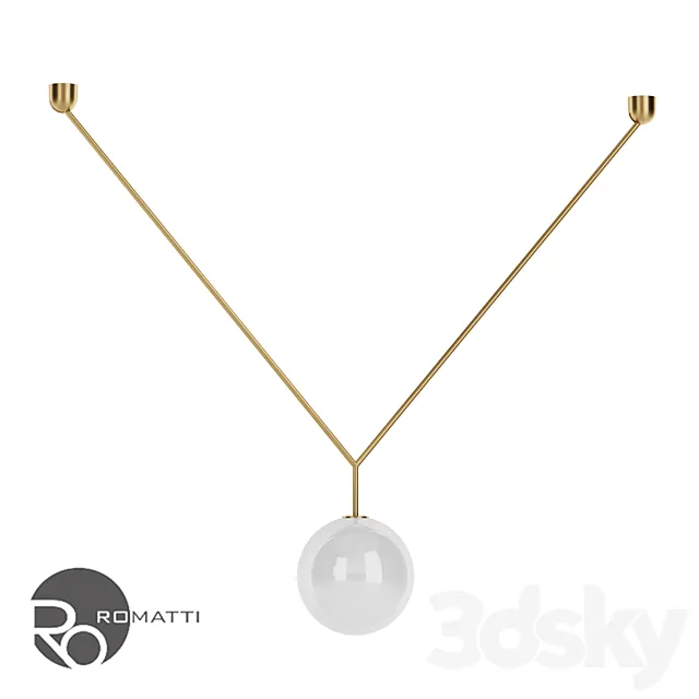 Pendant lamp Romatti Flos. Notch 45 3D Model Pendant lamp Romatti Flos. Notch 45 3D Model