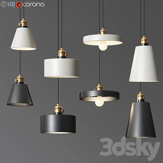 Pendant lamp shade silicone mold 3D Model