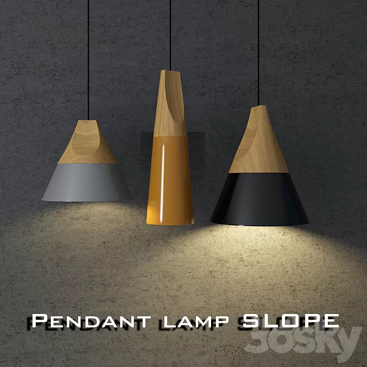 Pendant lamp SLOPE 3D Model Pendant lamp SLOPE 3D Model