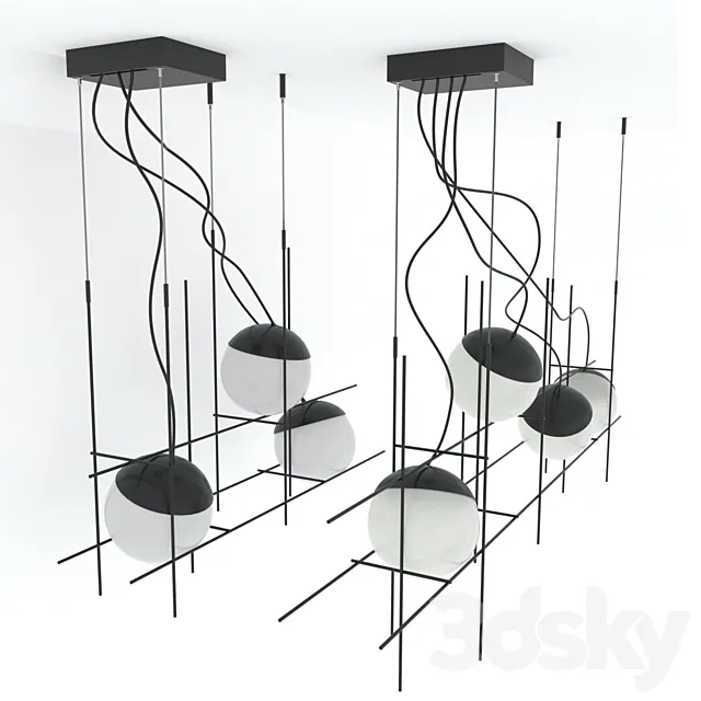 Pendant lamp Vetreria Vistosi 3DModel Pendant lamp Vetreria Vistosi 3DModel