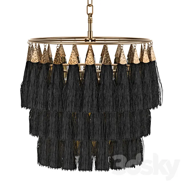 Pendant lamp Victoria Tasseled Pendant by Anthropologie 3DModel Pendant lamp Victoria Tasseled Pendant by Anthropologie 3DModel