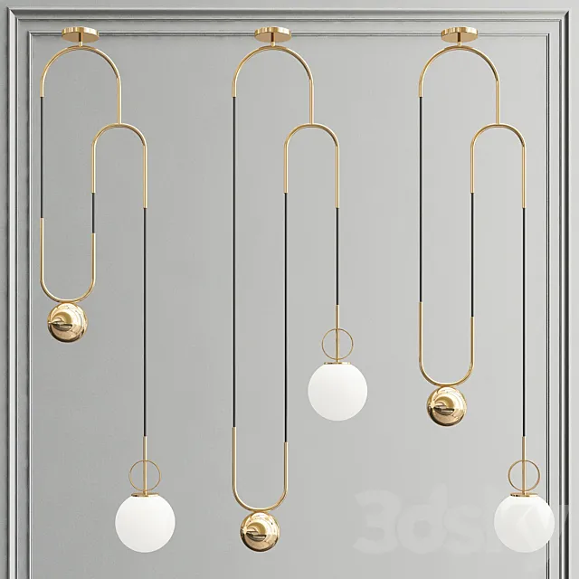 Pendant lamp with counterweight 3D Model