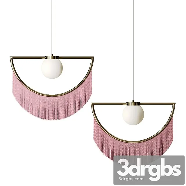 Pendant lamp with tassels fringe 3D Model Download
