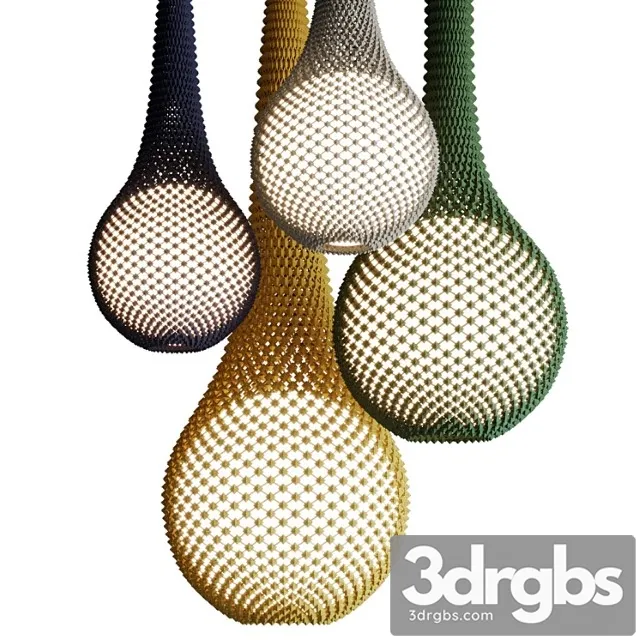 Pendant Light Ariel Zuckerman Knitted Ice Pendant Lamp 3D Model Download