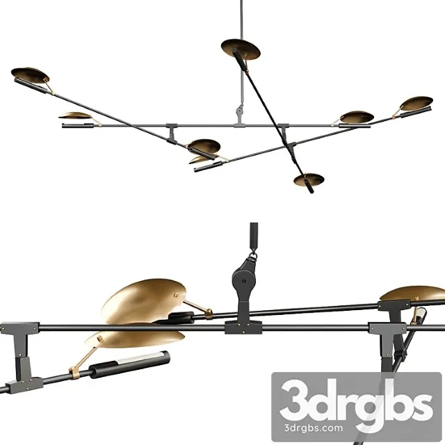 Pendant light branching disc 08.07 3D Model Download
