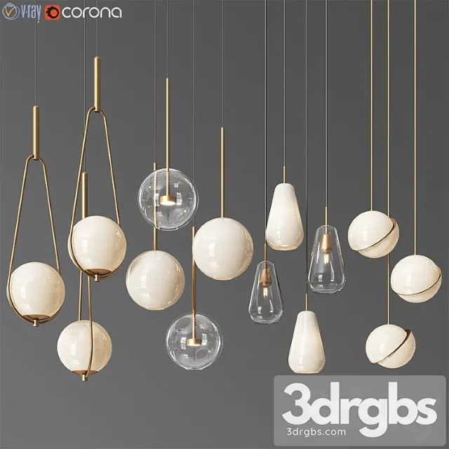 Pendant light collection 11 – 4 type 3D Model Download