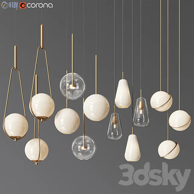 Pendant Light Collection 11 – 4 Type 3DModel