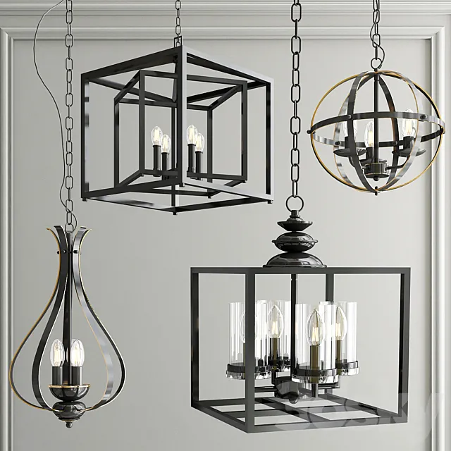 PENDANT LIGHT COLLECTION 4 3DModel PENDANT LIGHT COLLECTION 4 3DModel