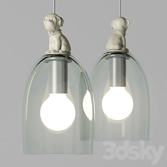 pendant light “GLASS DOG PENDANT” 3D Model pendant light “GLASS DOG PENDANT” 3D Model