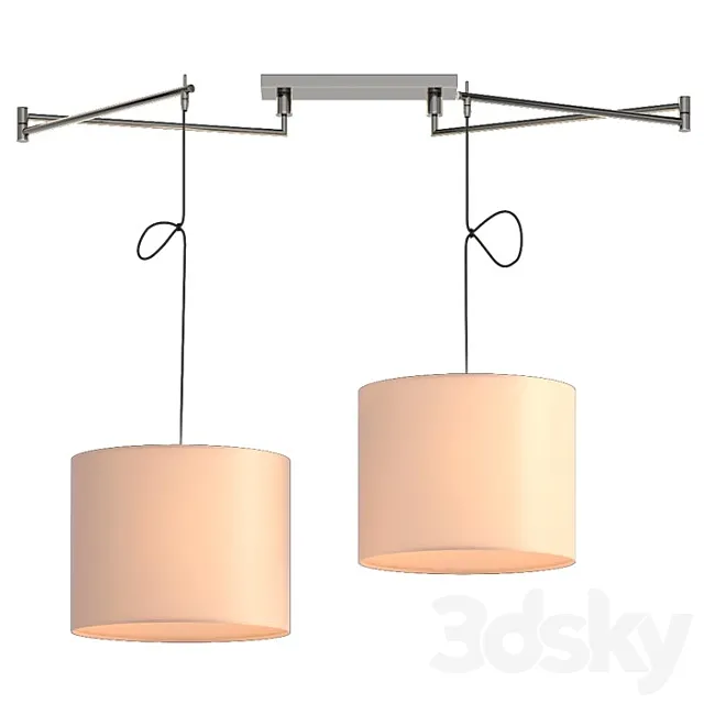 Pendant light Newport 14302 _ S white 3DModel Pendant light Newport 14302 _ S white 3DModel