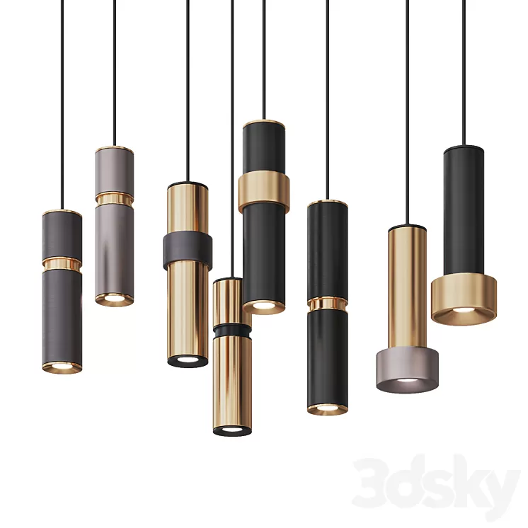 Pendant light series Bresso 3D Model Pendant light series Bresso 3D Model