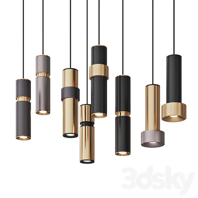 Pendant light series Bresso 3DModel Pendant light series Bresso 3DModel