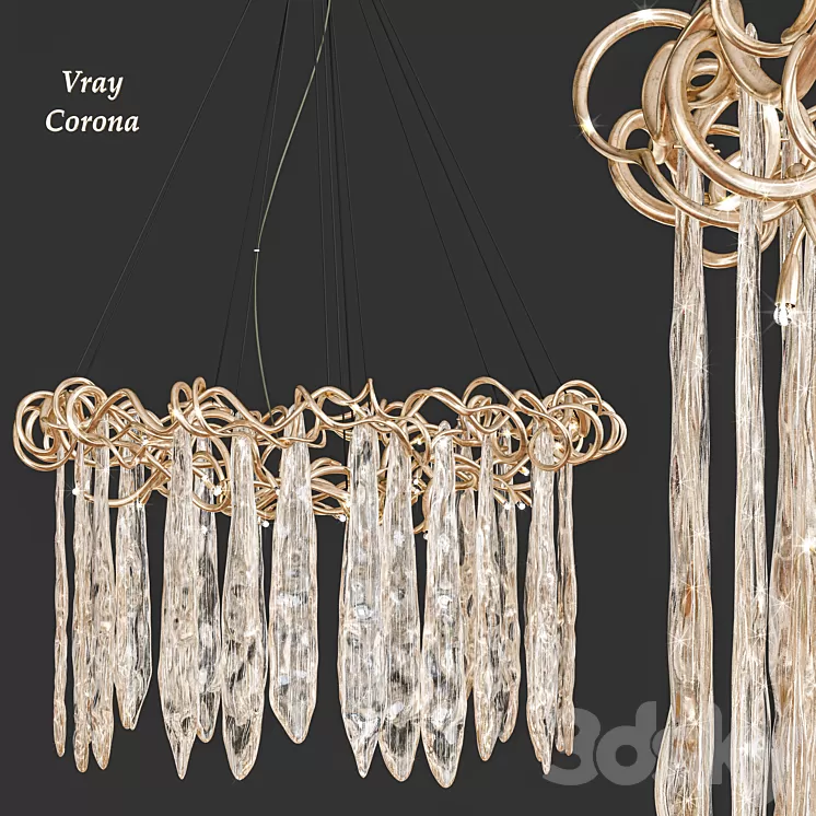 pendant light serip 3D Model Free Download