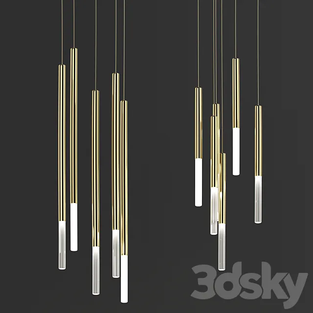 Pendant Light Slim Long by Forstlight 3D Model