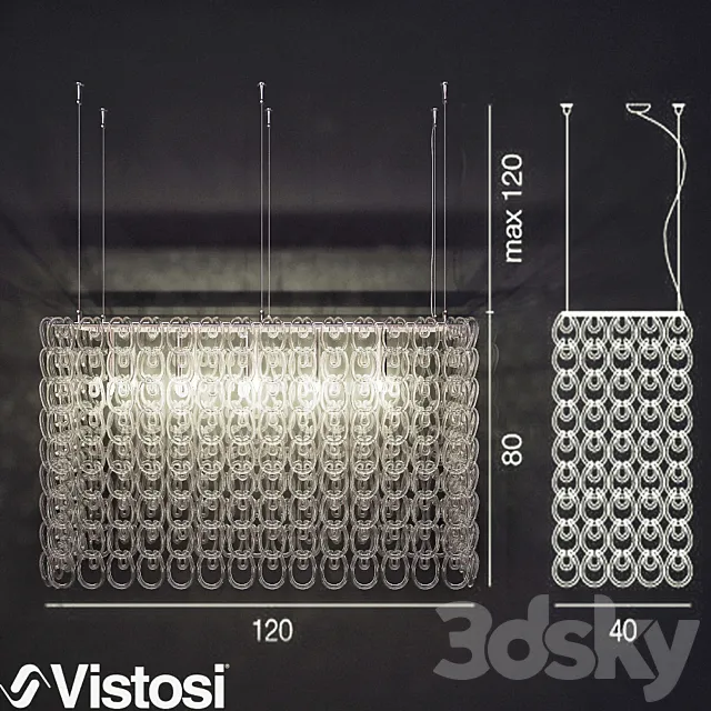 pendant light VISTOSI 3D Model pendant light VISTOSI 3D Model