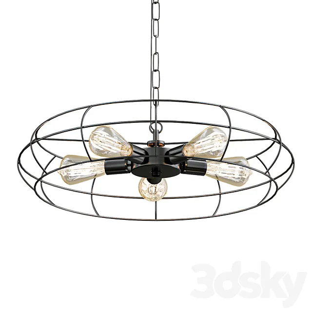 Pendant Lighting Vintage Round 3D Model