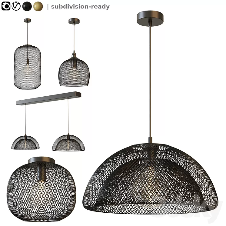 Pendant Lights Lucide Mesh 3D Model Free Download