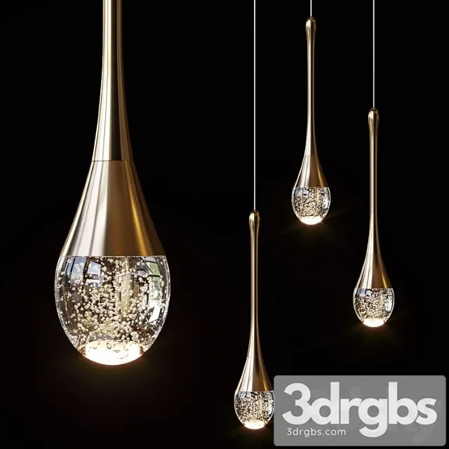 Pendant lights mettasha chandelier 1 and 3 lamps 3D Model Download