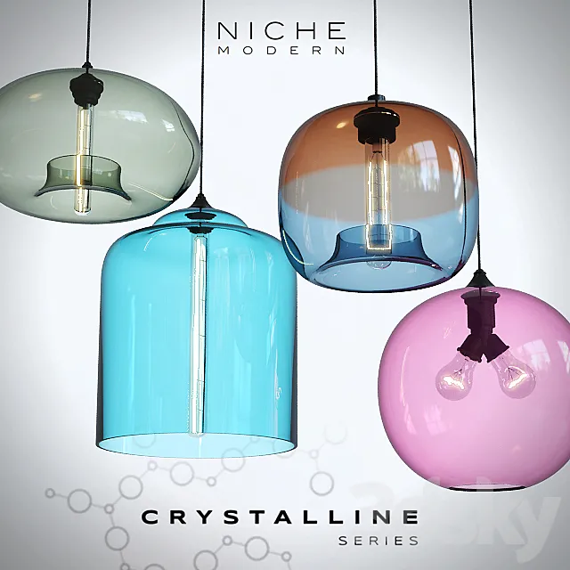 Pendant lights Niche Crystalline – 2 3D Model Pendant lights Niche Crystalline – 2 3D Model