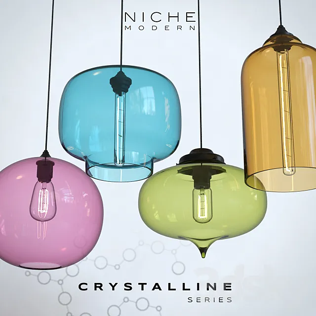Pendant lights Niche Crystalline – 3 3D Model Pendant lights Niche Crystalline – 3 3D Model
