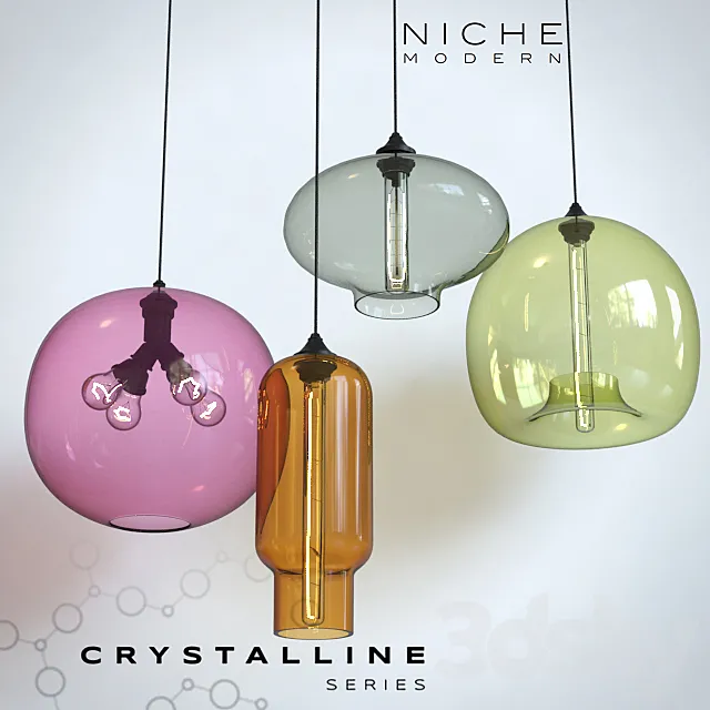 Pendant lights Niche Crystalline – 4 3DModel Pendant lights Niche Crystalline – 4 3DModel