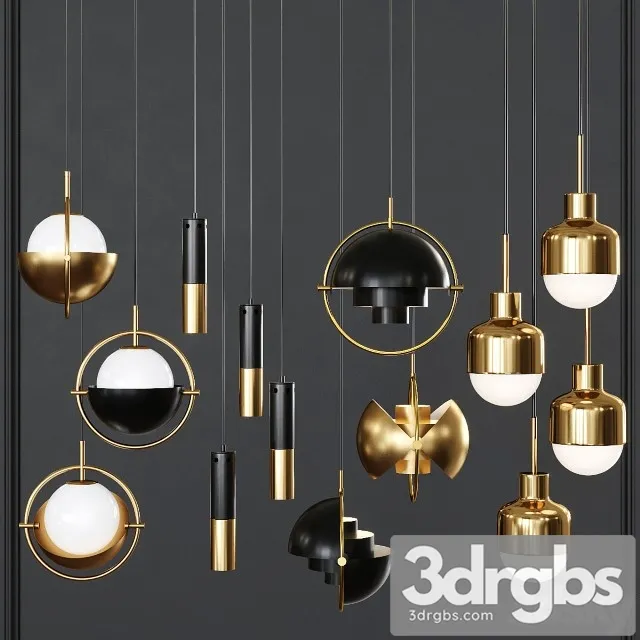 Pendant Lights Set 030 3D Model Download