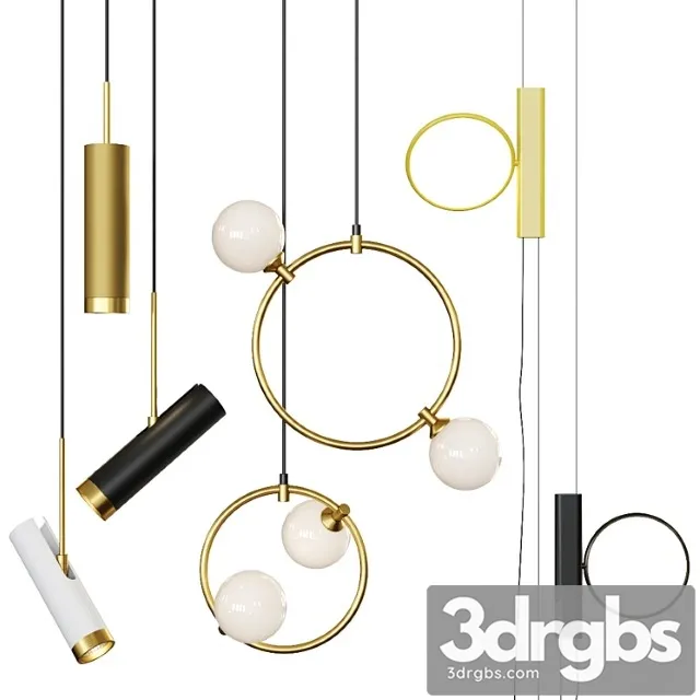 Pendant Lights Set 064 3 3D Model Download