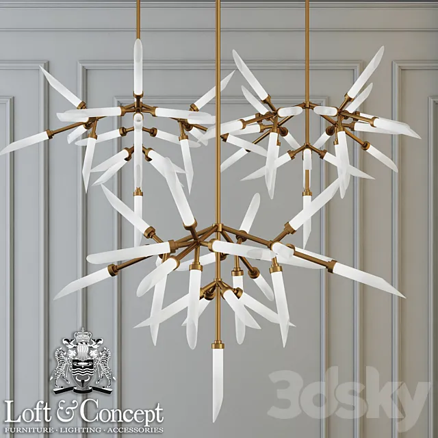 Pendant lights spur chandelier 3D Model Pendant lights spur chandelier 3D Model