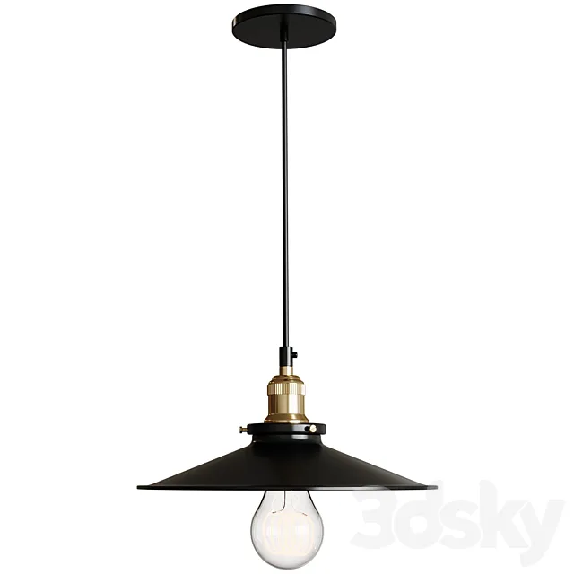 Pendant Loft Lamp RETRO EDISON ONE 3D Model Pendant Loft Lamp RETRO EDISON ONE 3D Model