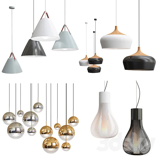 Pendants collection 7 3D Model
