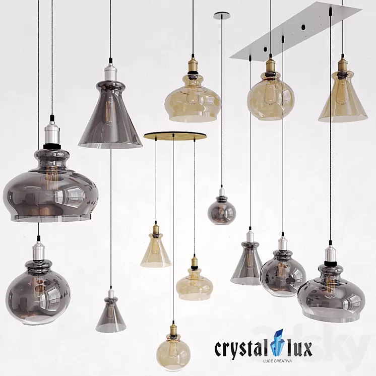 Pendants Crystal Lux Olla Sonette Camapanella 3D Model Pendants Crystal Lux Olla Sonette Camapanella 3D Model