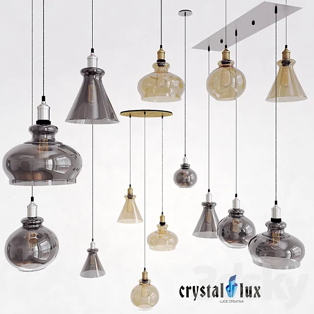 Pendants Crystal Lux Olla. Sonette. Camapanella 3DModel Pendants Crystal Lux Olla. Sonette. Camapanella 3DModel