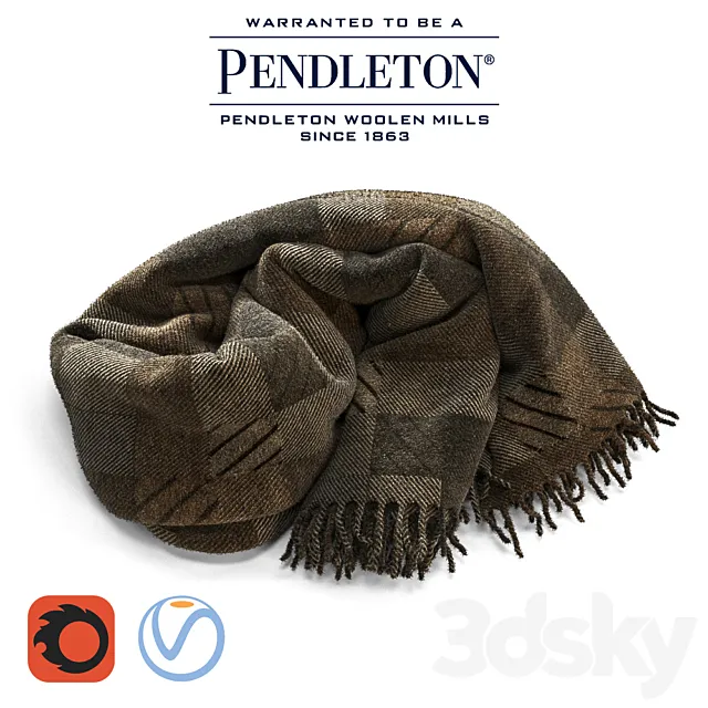 PENDLETON woolen blanket _ for Corona Renderer and Vray 3DModel PENDLETON woolen blanket _ for Corona Renderer and Vray 3DModel