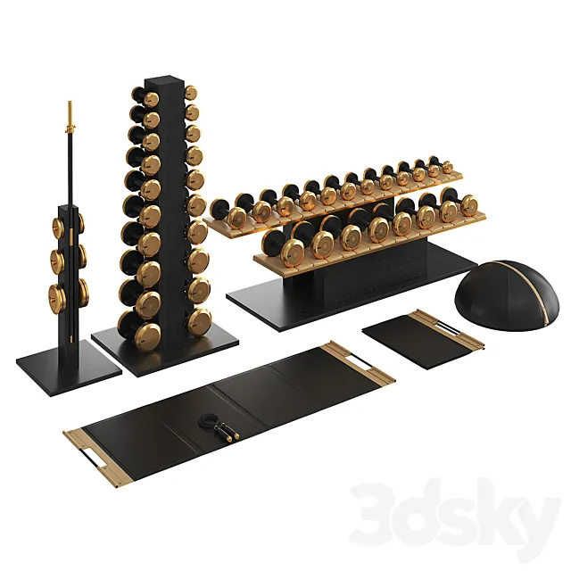 PENT luxury fitness equipment part 3 Black 3D Model