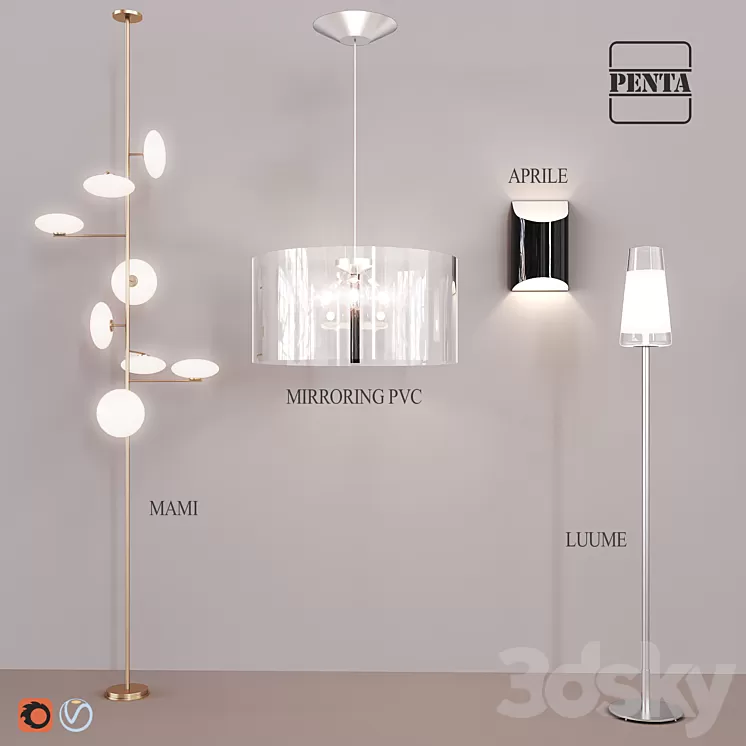 Pentalight lighting set 3D Model