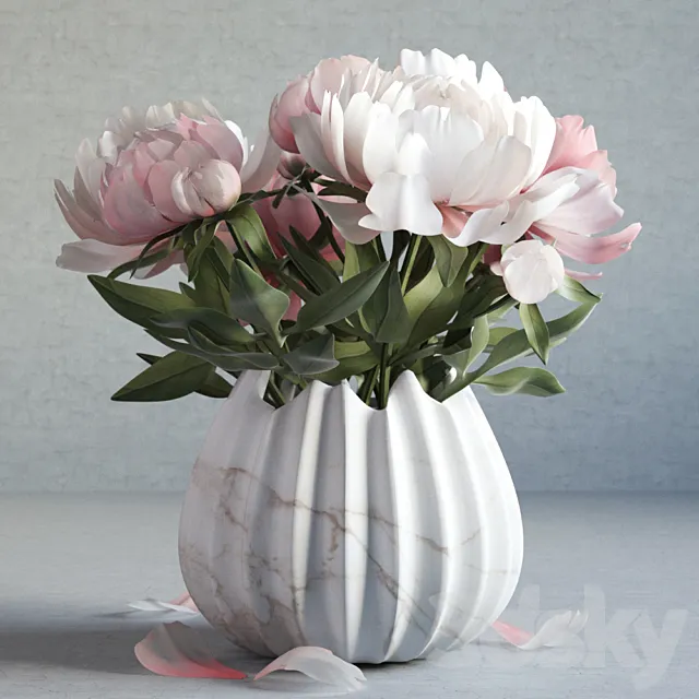peonies 3DModel peonies 3DModel
