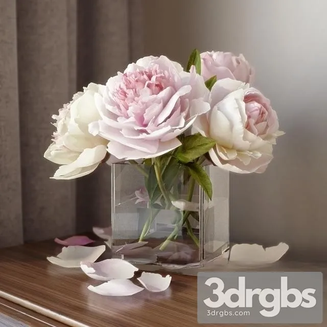 Peonies Bouquet 2 3D Model Download Peonies Bouquet 2 3D Model Download