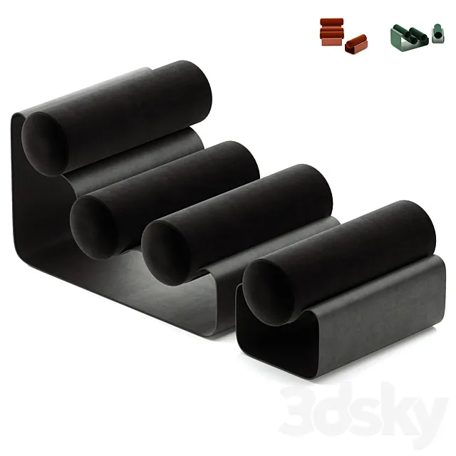 PEPINO METAL CHAIR WITH OTTOMAN BY OWL 3DModel