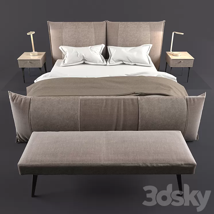 PEPPER NIGHT bed by GAMMA 3D Model PEPPER NIGHT bed by GAMMA 3D Model