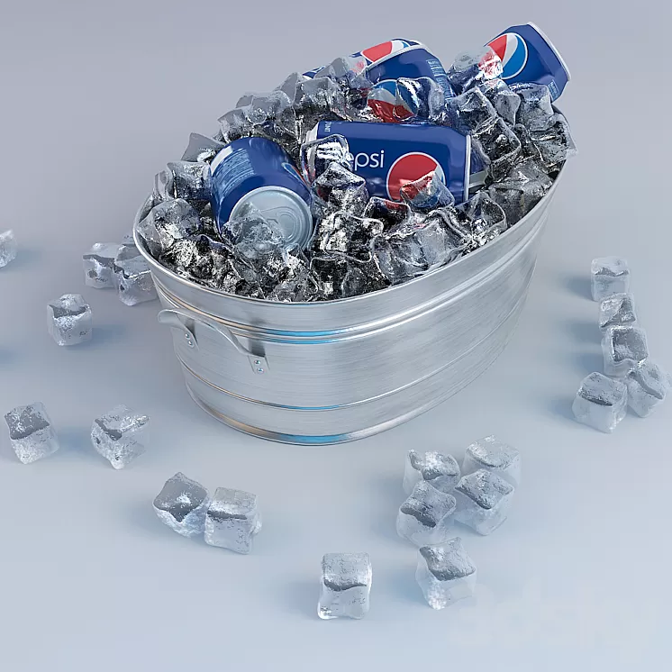 PEPSI ICE BUCKET 3D Model